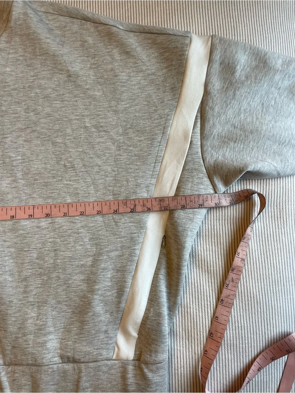 SPANX Women's AirEssentials Striped Track Jacket Light Gray 2X